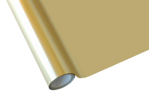 Roll of hot press foil gold color and no pattern. Can be used for multiple craft projects.