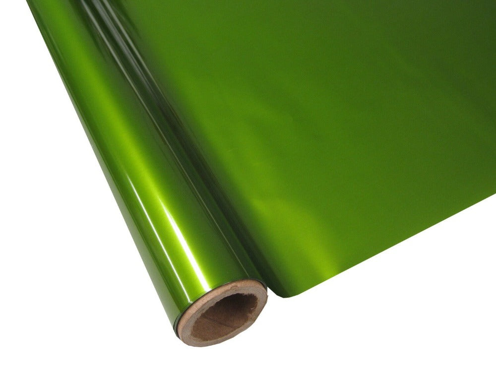 Roll of hot press foil with green grass color and no pattern. Can be used for multiple craft projects.