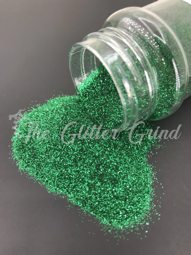 Seaweed green 1/128 size ultra fine basic metallic glitter. Polyester glitter 2 oz by weight. Bottled glitter.