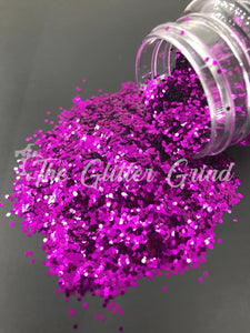 Purple basic metallic chunky cut polyester glitter