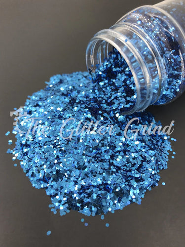 Blue basic metallic chunky cut polyester glitter