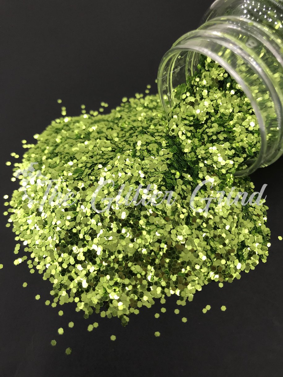 Green/lime basic metallic chunky cut polyester glitter