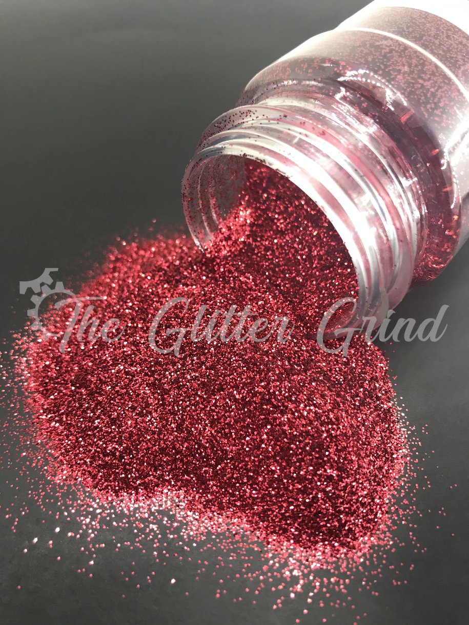 Ruby slippers red 1/128 size ultra fine basic metallic glitter. Polyester glitter 2 oz by weight. Bottled glitter.