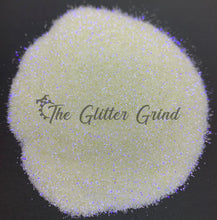 Load image into Gallery viewer, Winter snow white 1/128 size ultra fine rainbow glitter. Polyester glitter 2 oz by weight.