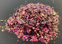 Load image into Gallery viewer, Pink/mauve with champagne and brown shimmer color shift chameleon mix polyester glitter