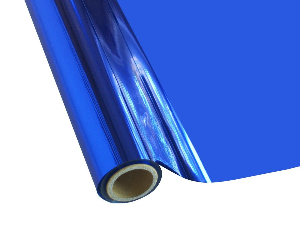 Roll of hot press foil with indigo blue color and no pattern. Can be used for multiple craft projects.