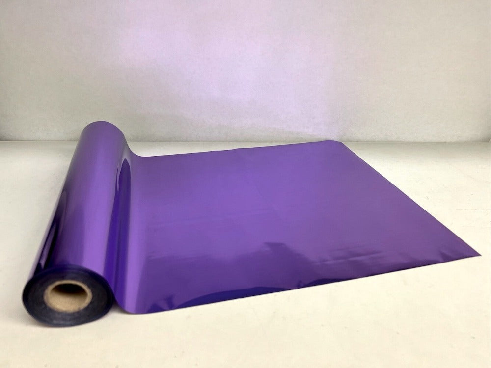 Roll of hot press foil with lavender color and no pattern. Can be used for multiple craft projects.
