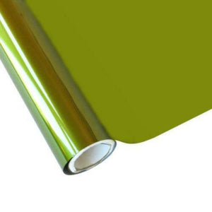 Roll of hot press foil with oliver green color and no pattern. Can be used for multiple craft projects.