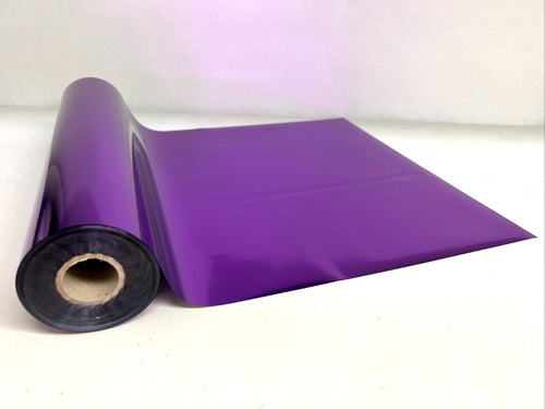 Roll of hot press foil with razzmic berry purple color and no pattern. Can be used for multiple craft projects.