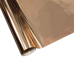 Roll of hot press foil with rose gold color and no pattern. Can be used for multiple craft projects.