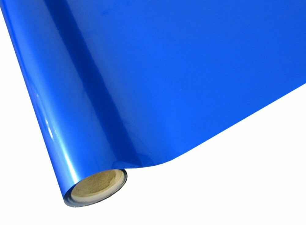 Roll of hot press foil with royal blue color and no pattern. Can be used for multiple craft projects.