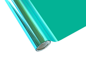 Roll of hot press foil with seafoam color and no pattern. Can be used for multiple craft projects.